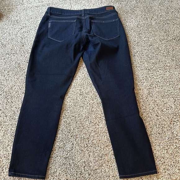 PAIGE Verdigo Crop Dark Blue Jeans, Size 30, Like New - Picture 5 of 5
